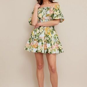 Cara Cara Sally Dress Light Blue Kingston Floral NWOT